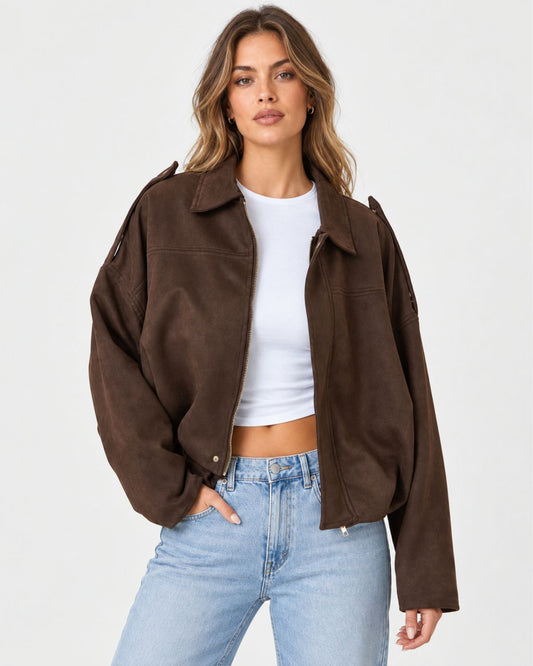 Elowen – Vintage Suede Jacket