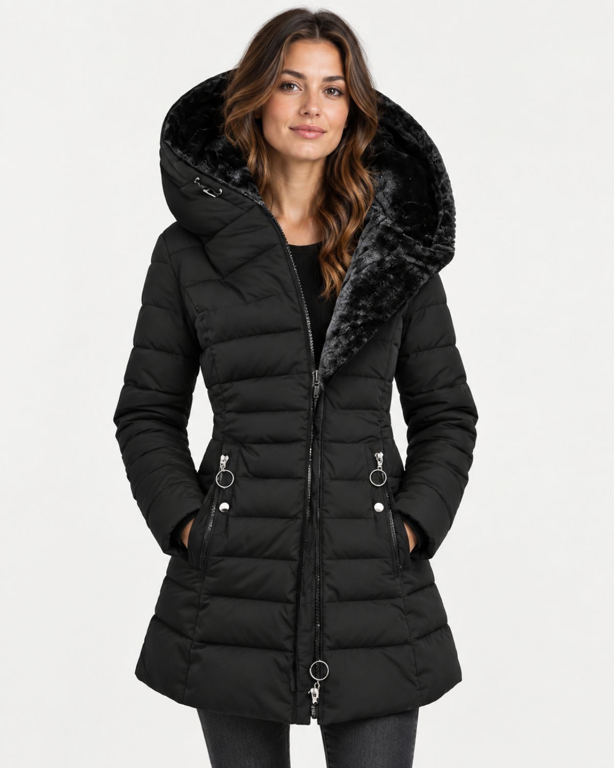 Maisie – Hooded Puffer Coat With Cosy Lining