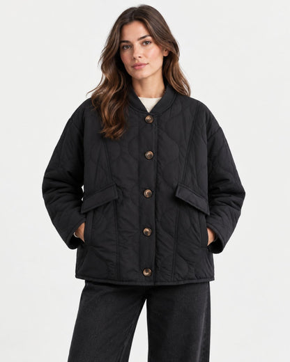 Tamsin – Leopard-Lined Quilted Jacket