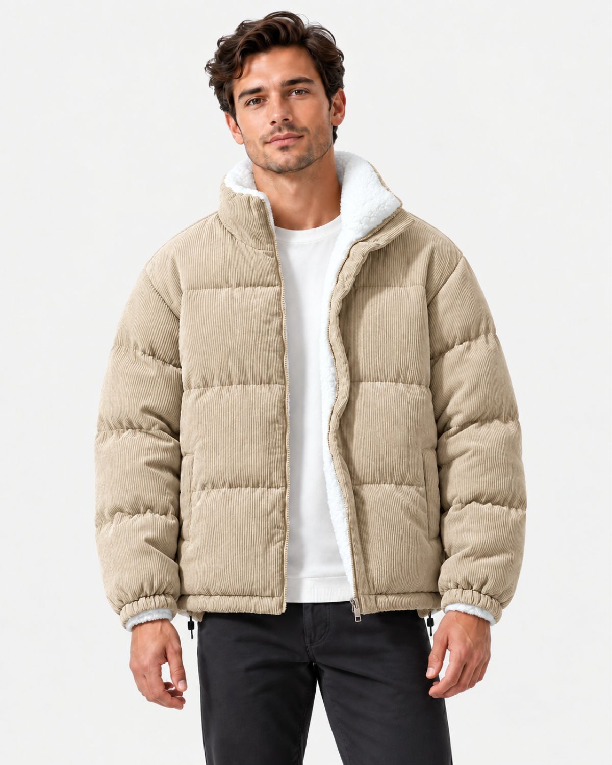 Winston – Sherpa-Lined Corduroy Puffer Jacket