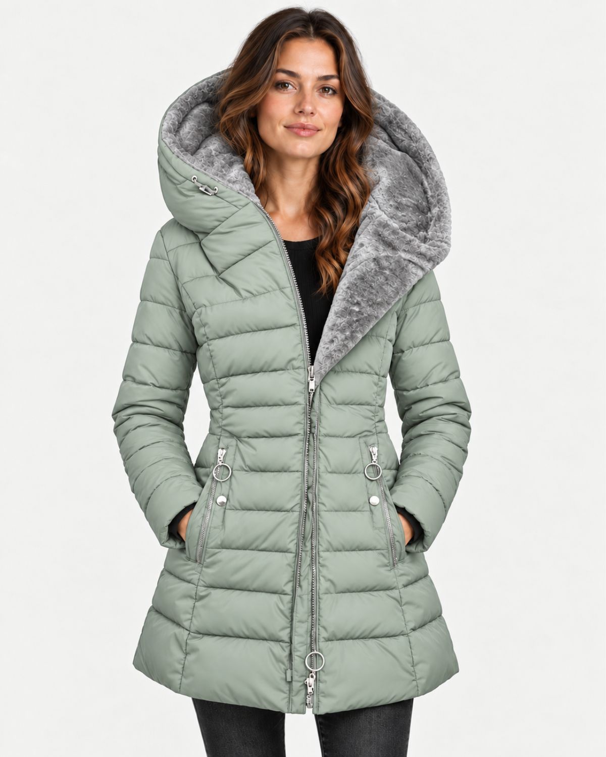Maisie – Hooded Puffer Coat With Cosy Lining