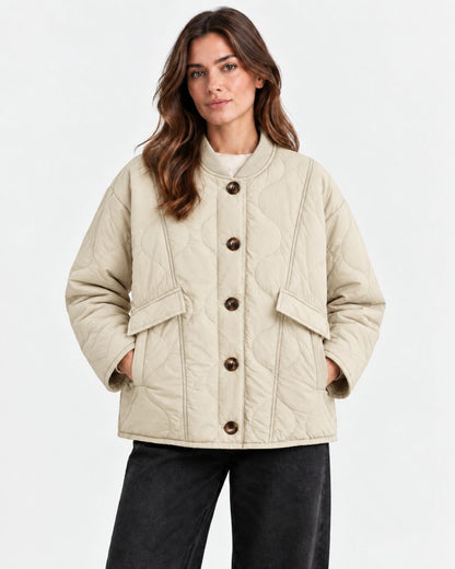 Tamsin – Leopard-Lined Quilted Jacket
