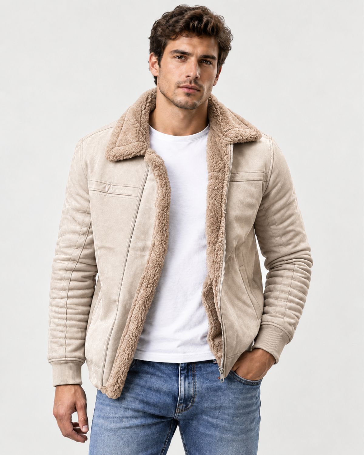 Oliver – Faux Suede Lined Jacket