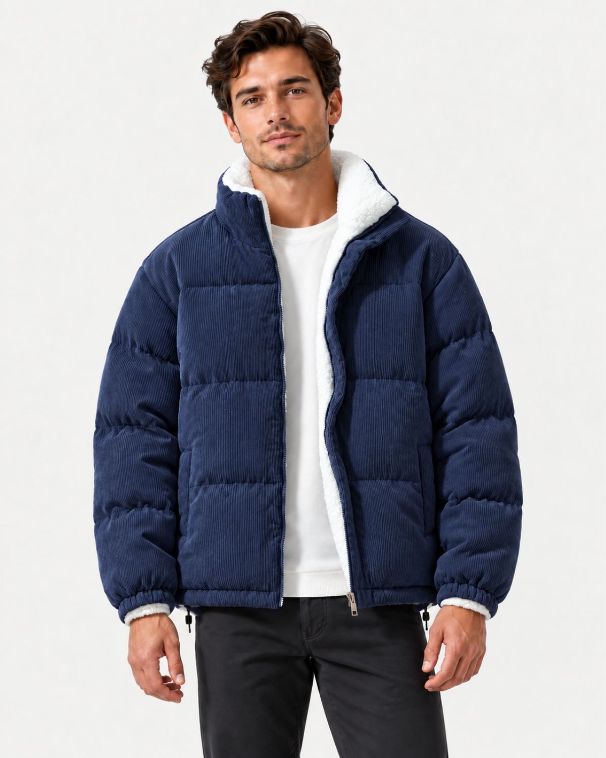Winston – Sherpa-Lined Corduroy Puffer Jacket