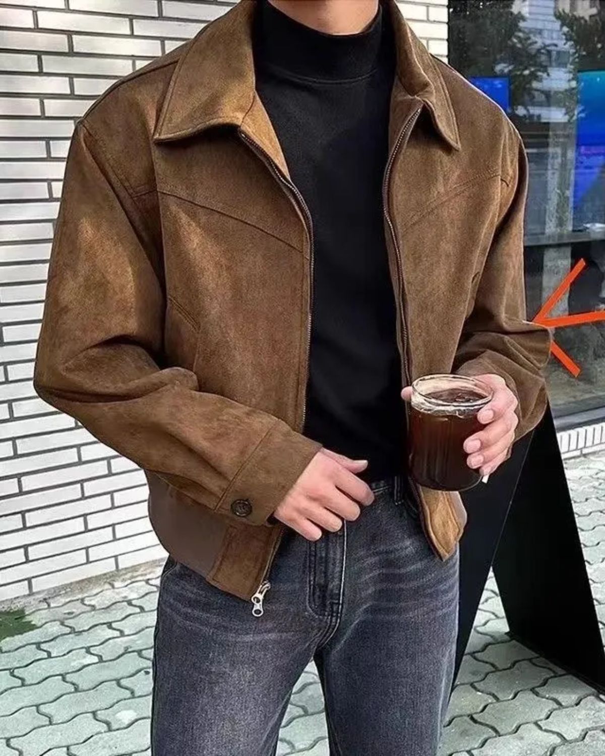 Declan — Vintage Suede Zip Jacket