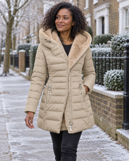 Maisie – Hooded Puffer Coat With Cosy Lining