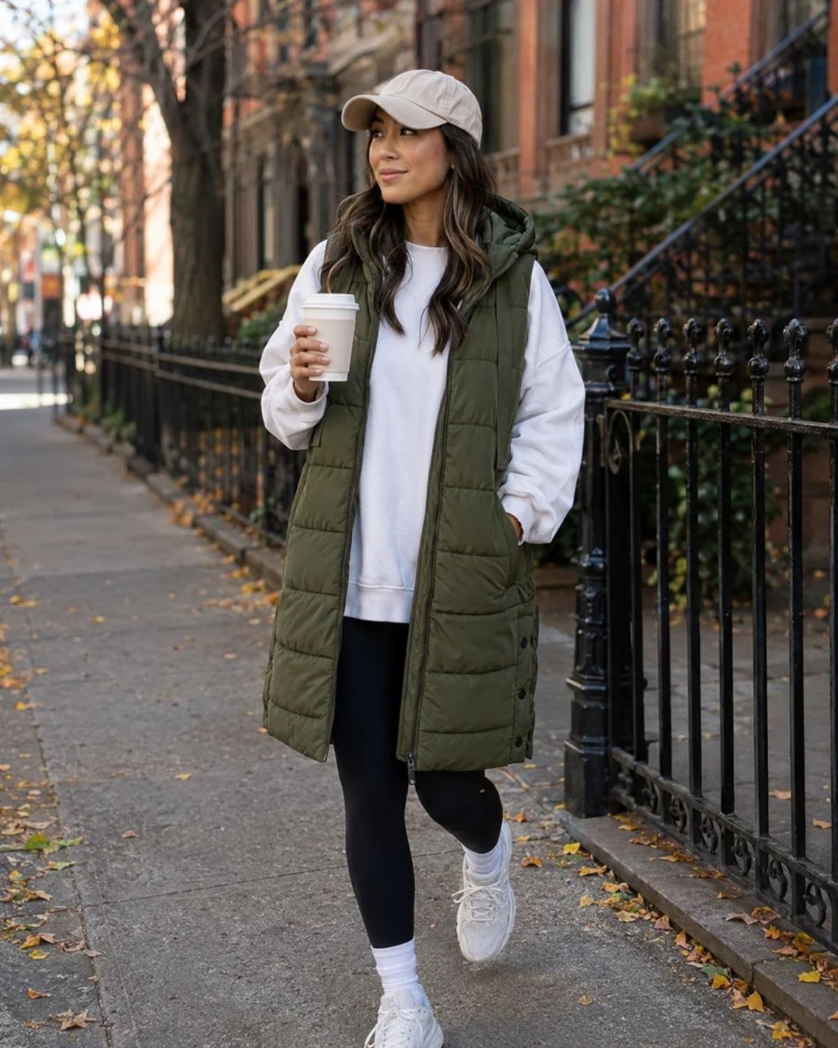 Elara – Longline Hooded Puffer Gilet